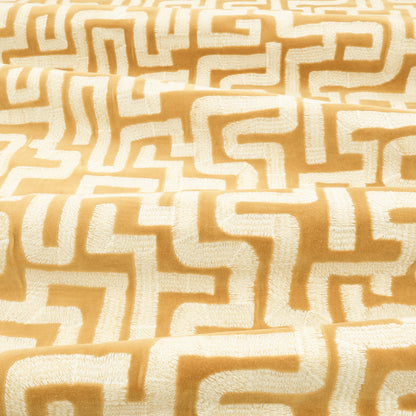 Zinc Textile Labyrinth Ochre