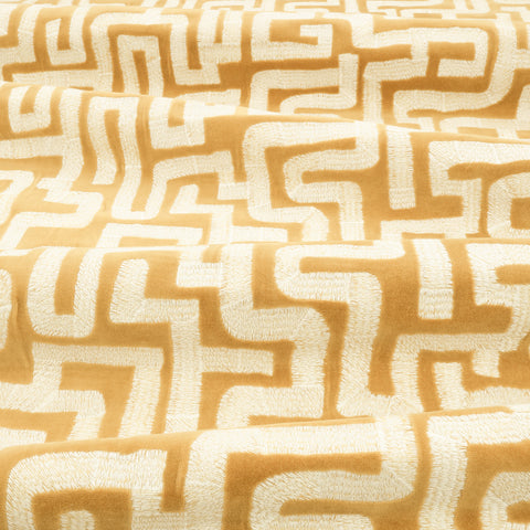 Zinc Textile Labyrinth Ochre