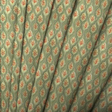 Voyage Maison Zephyr Printed Cotton Fabric Moss