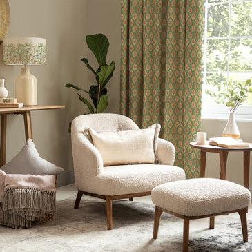 Voyage Maison Zephyr Printed Cotton Fabric Moss