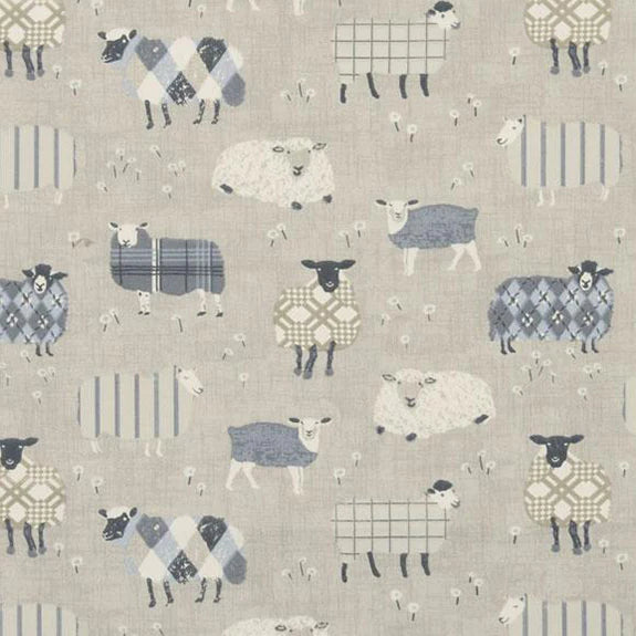 iLiv Baa Baa Designer Curtain Fabric Charcoal