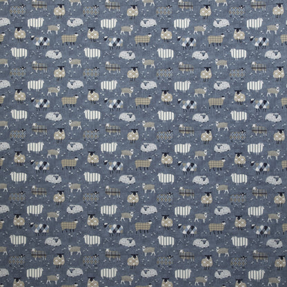 iLiv Baa Baa Designer Curtain Fabric Denim