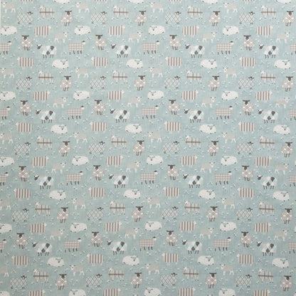 iLiv Baa Baa Designer Curtain Fabric Duckegg