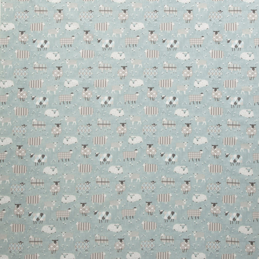 iLiv Baa Baa Designer Curtain Fabric Duckegg