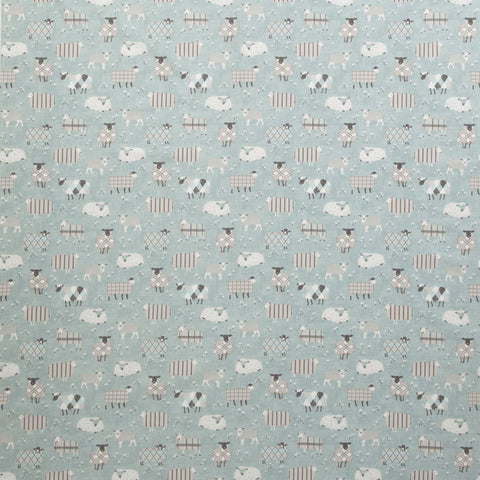 iLiv Baa Baa Designer Curtain Fabric Duckegg