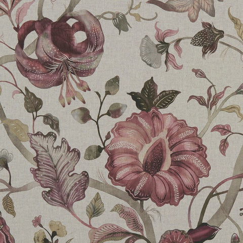 Delilah Winterberry/ Linen 5.9 metre piece