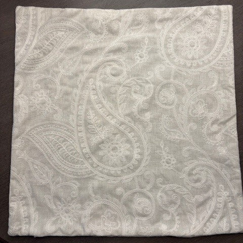 2x Natural embroidery cushion covers 50cmx50cm