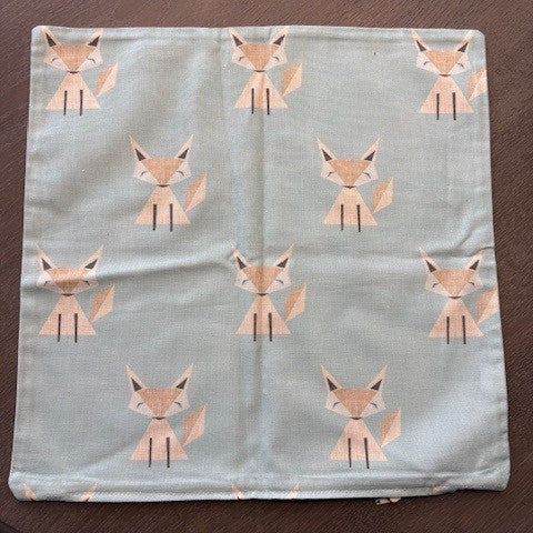 4x Foxes Duckegg cushion covers 40x40cm
