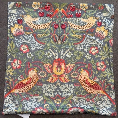 3x Strawberry thief grey cushion covers 45x45cm