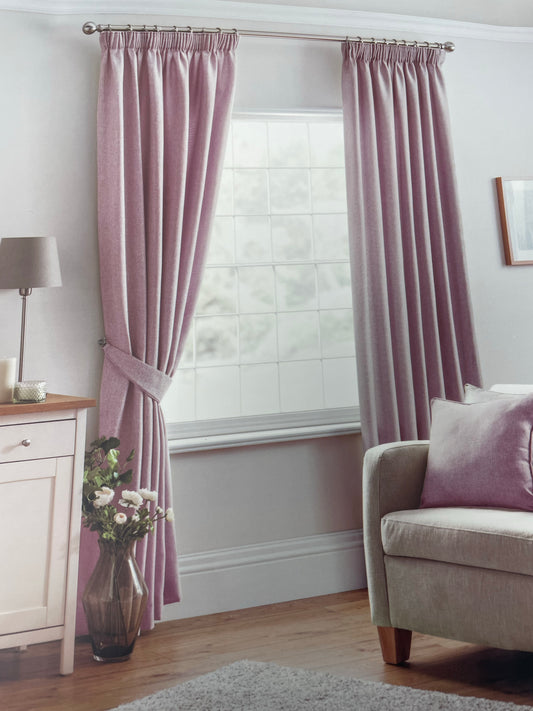 Belfield Design Studio Versailles Heather Pencil Pleat Curtains Ready Made