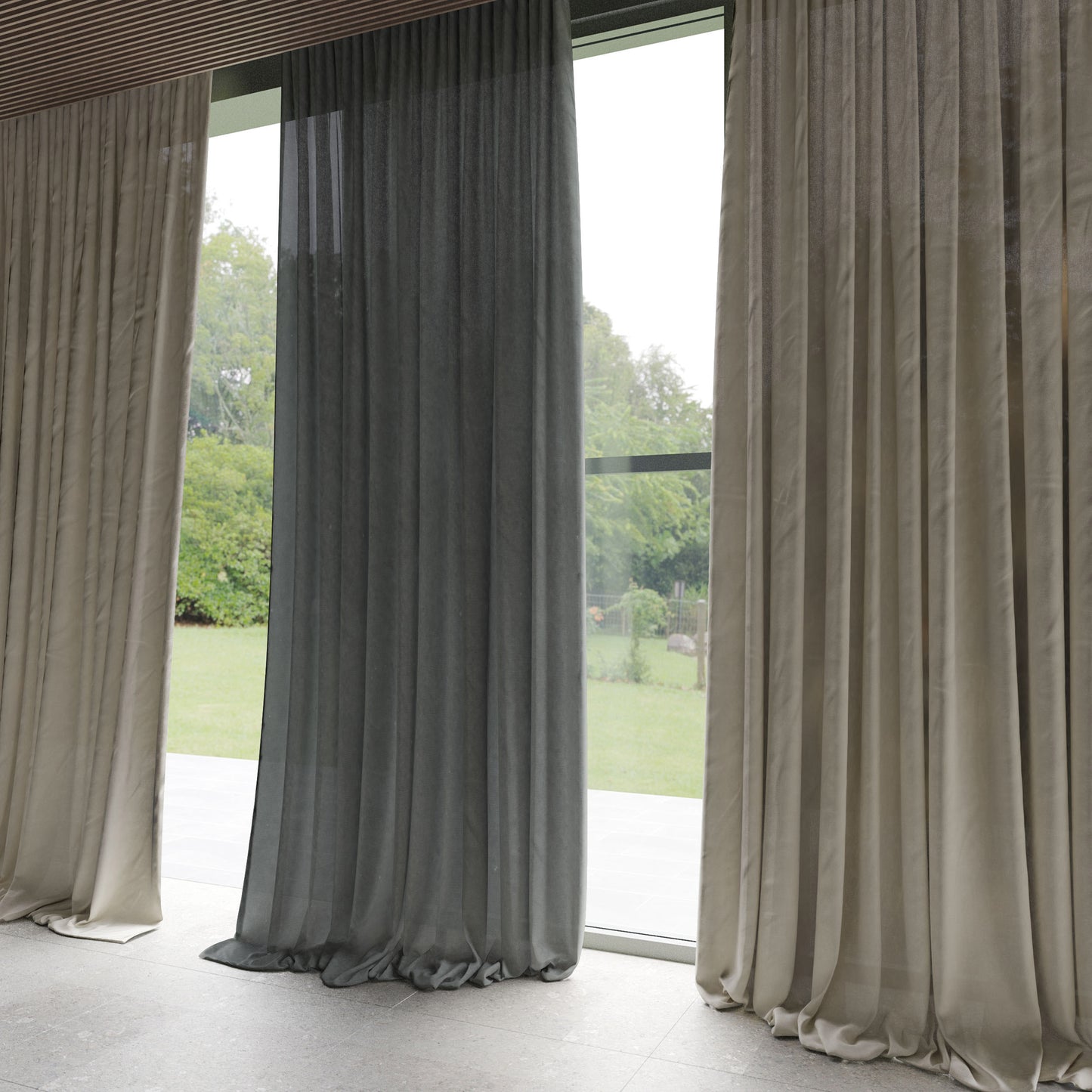 Warwick Laundered-Linen Pewter Double Width