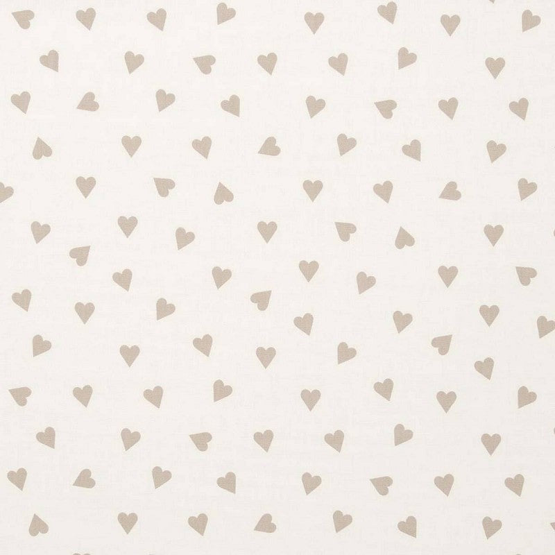 Clarke & Clarke Love Hearts Taupe
