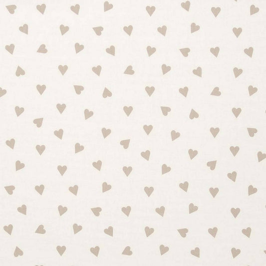 Clarke & Clarke Love Hearts Taupe