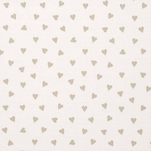 Clarke & Clarke Love Hearts Taupe