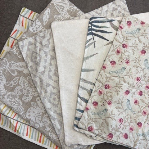 6x Mixture of Natural cushion covers 40cmx40cm