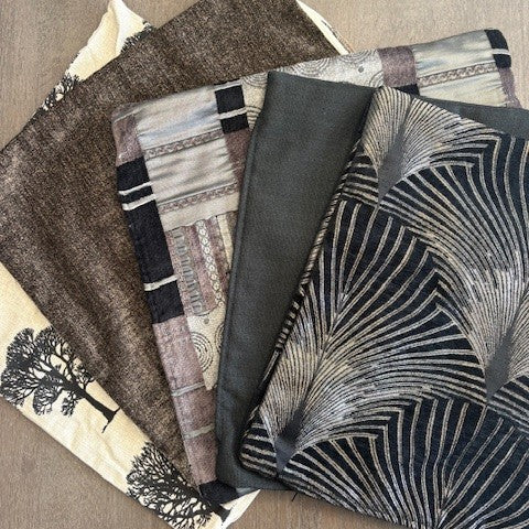5x Mixture of Dark cushion covers 40cmx40cm