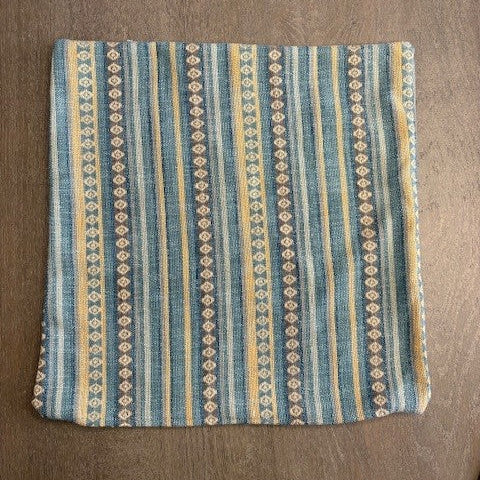 3x Mixture of Blue woven cushion covers 40cmx40cm