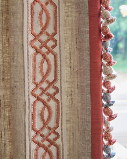 James Hare Shellberry Onion Tassel Fringe Cherry Rose