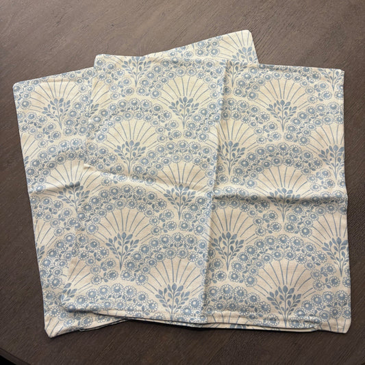 2x Paisley Blue cushion covers 40x40cm