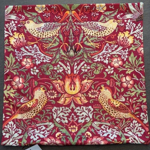 3x Strawberry thief wine cushion covers 45x45cm