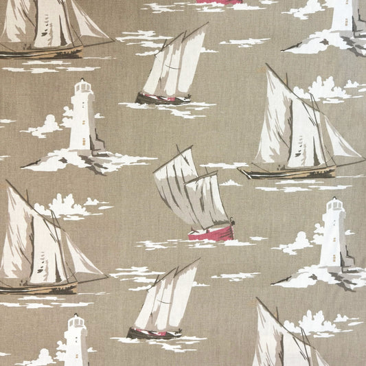 Clarke & Clarke Skipper Curtain Fabric Taupe