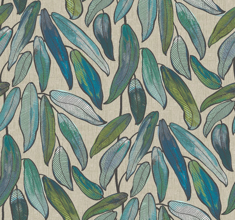 Edinburgh Weavers Tropical Leaf Linen