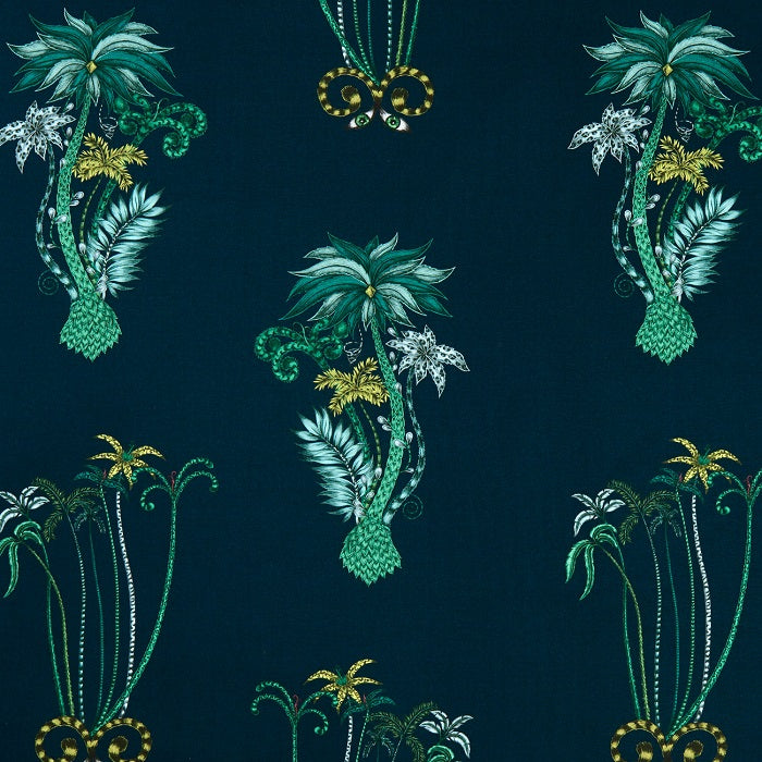 Clarke and Clarke Emma J Shipley Jungle Palms Navy