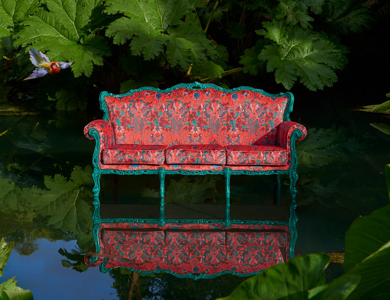 Clarke and Clarke Emma J Shipley Amazon Red