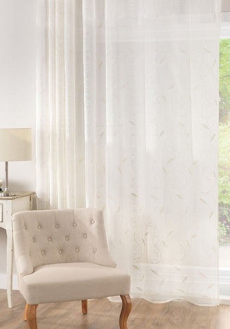 Pavilion Textiles Leaf Cream