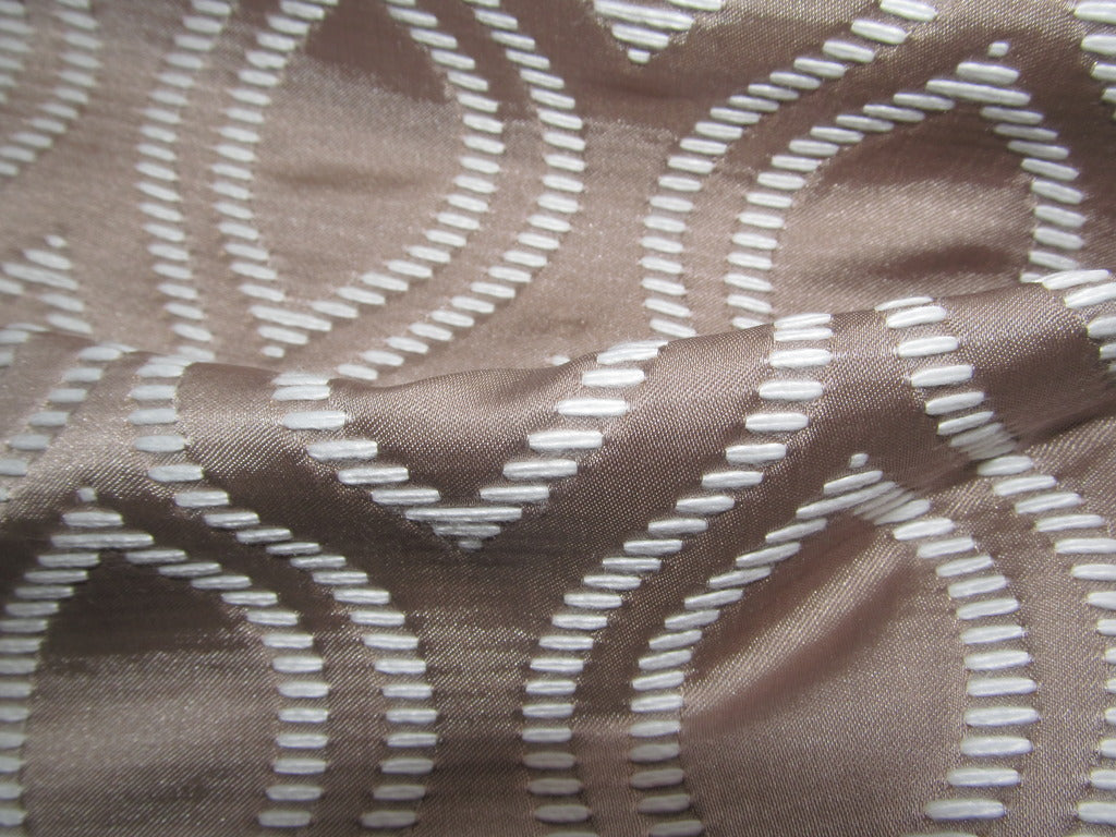 iLiv Ellipse Curtain Fabric Woven Jacquard Hessian