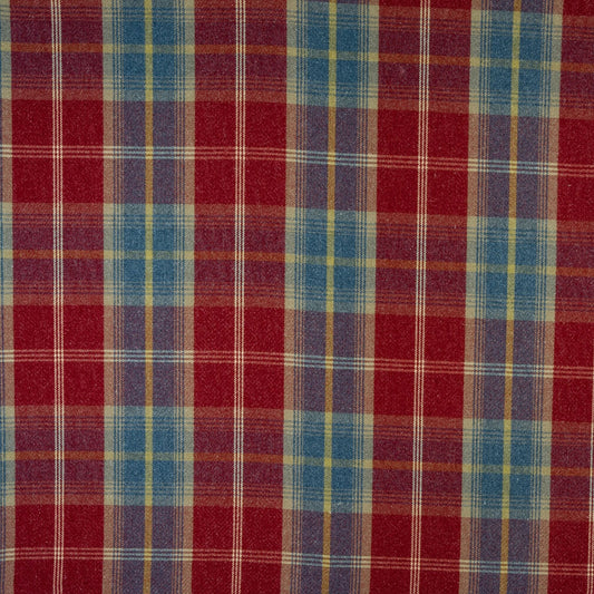Balmoral Curtain Fabric Ruby