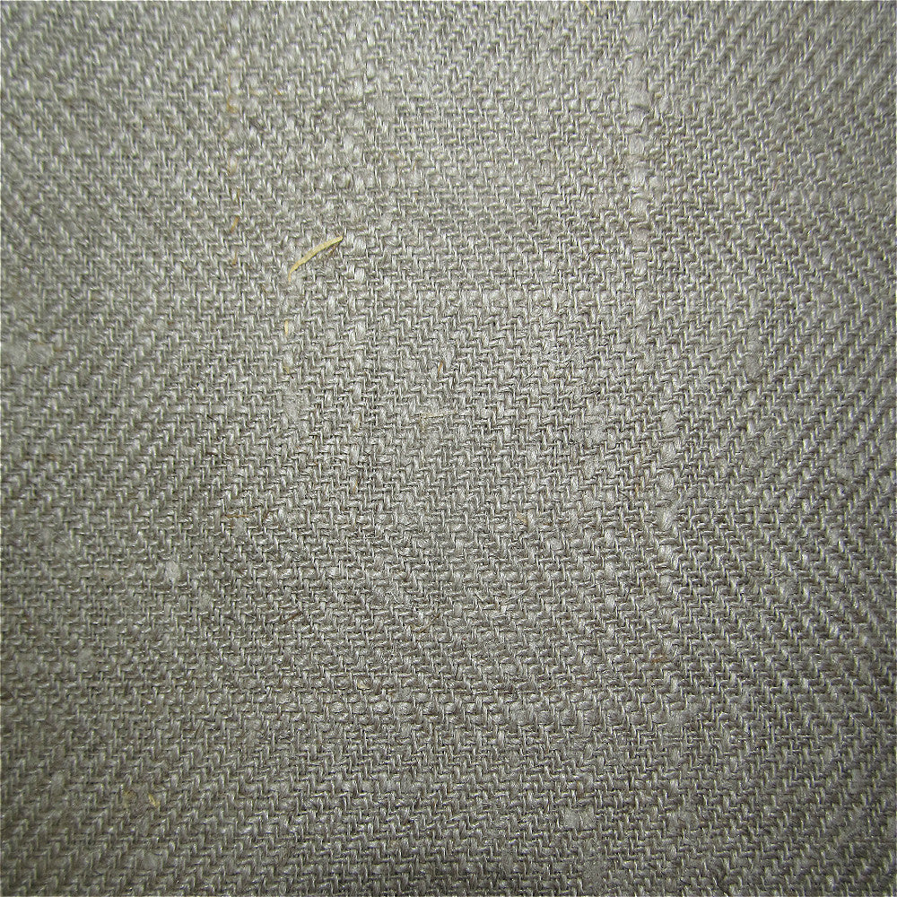 Linen HerringboneTwillCurtain Upholstery FabricDarkNaturelle