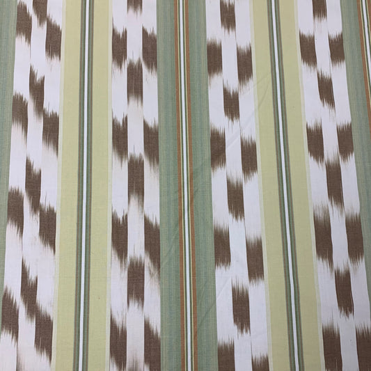 Schumacher Designer Flame Stripe Chocolate/Lime