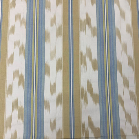 Schumacher Designer Flame Stripe Sand/Marine