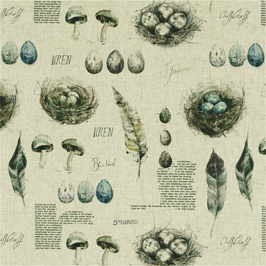 Clarke & Clarke Eggs & Nest's Linen