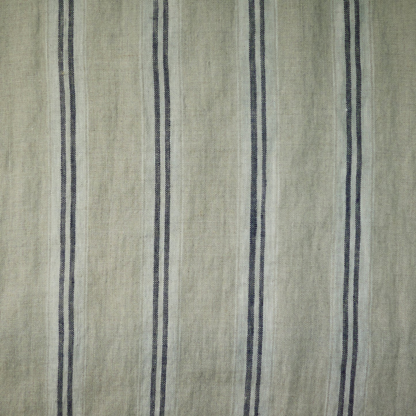 Striped Washed Linen Black