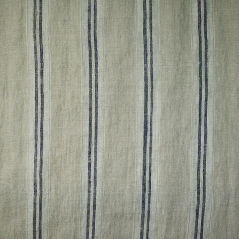 Striped Washed Linen Black