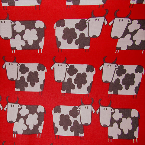 iLiv Moo Moo Curtain Fabric Scarlet