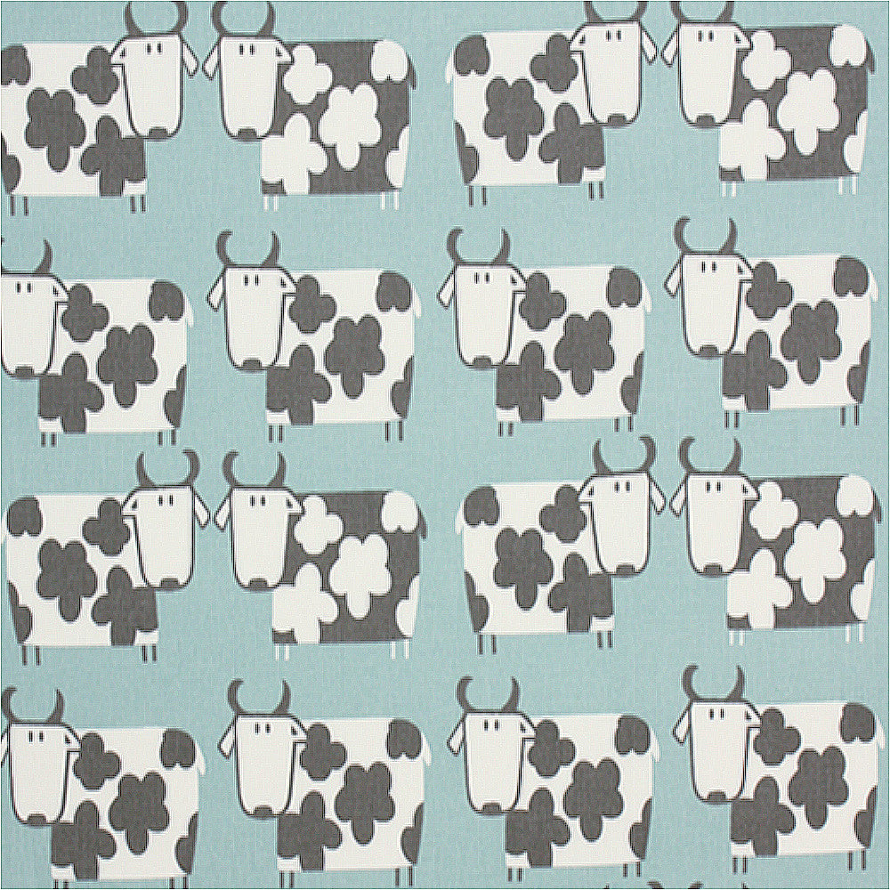 iLiv Moo Moo Curtain Fabric Aqua