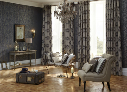 Elegant Living Room with Curtains made from iLiv Wild Meadow