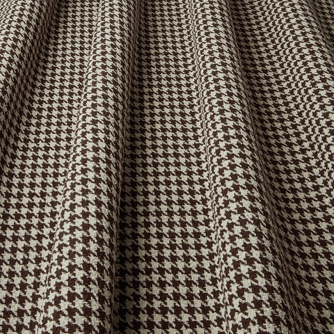 iLiv Fire Retardant Houndstooth Chocolate