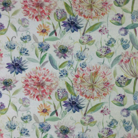 Voyage Hydrangea Pom Pom Floral Thick Linen