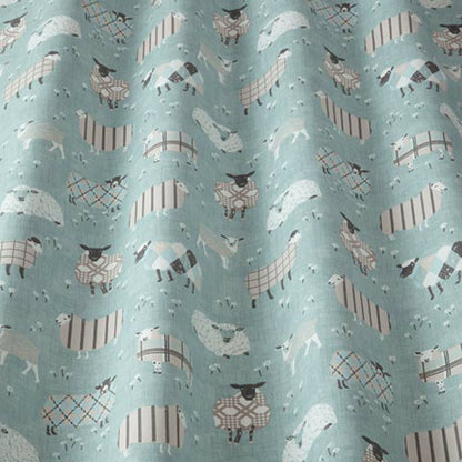 iLiv Baa Baa Designer Curtain Fabric Duckegg