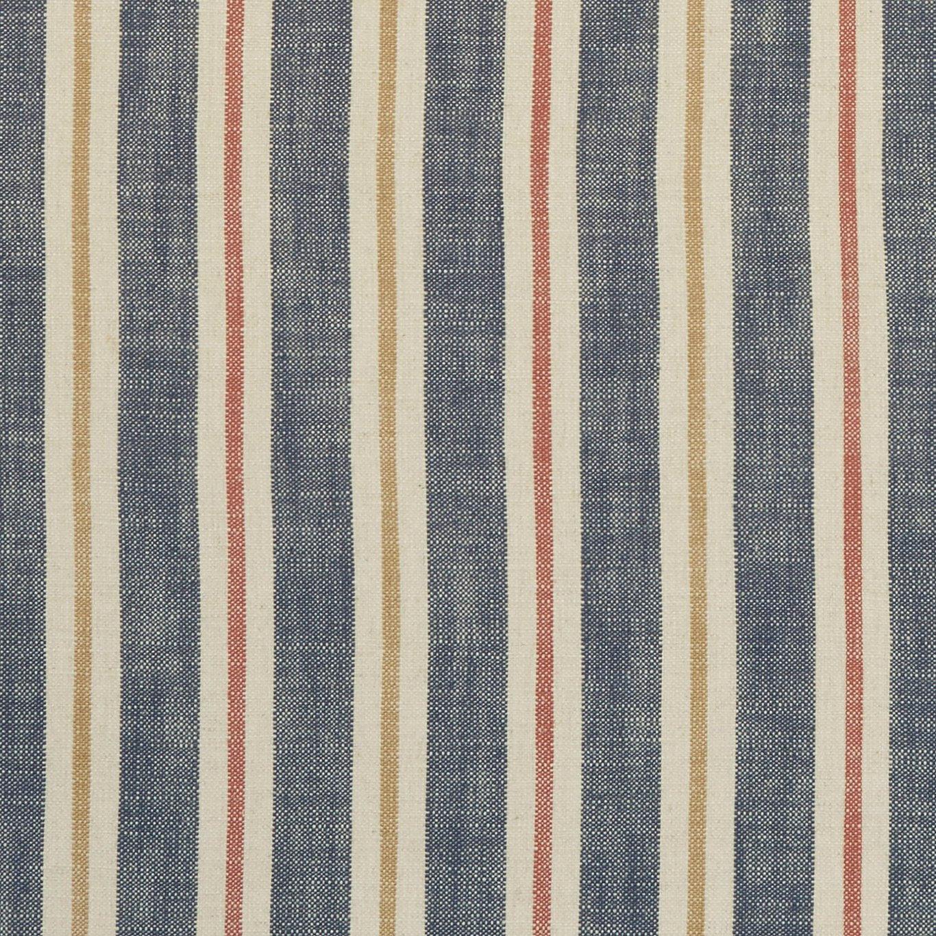 Clarke and Clarke Sackville Stripe Midnight/Spice