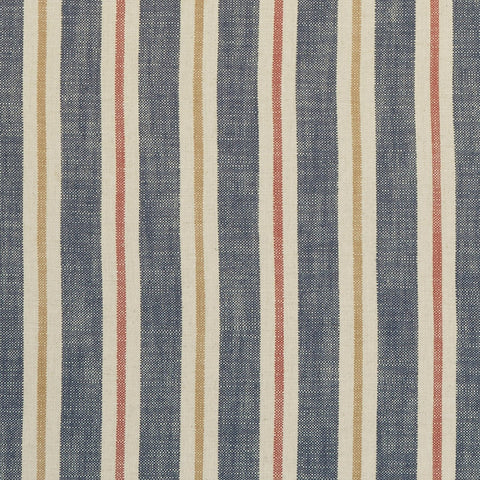 Clarke and Clarke Sackville Stripe Midnight/Spice