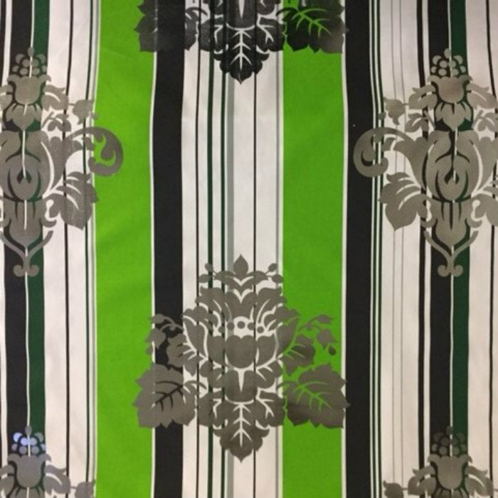 NoNo Green Stripe Damask