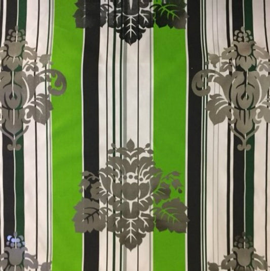 NoNo Green Stripe Damask