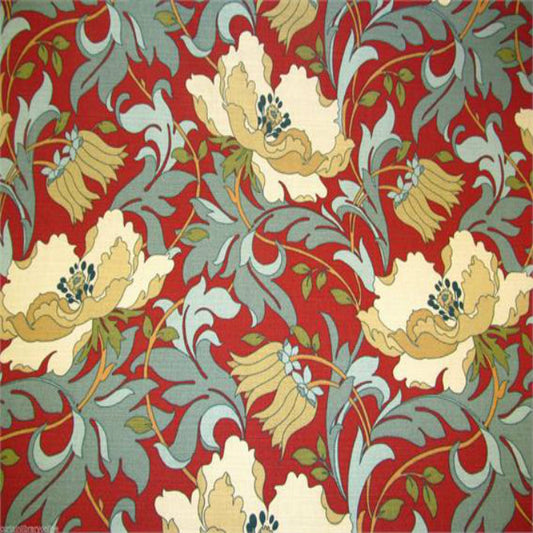 iLiv Art Deco Curtain Fabric Cherry