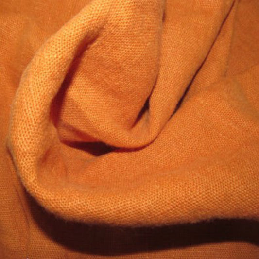 Soft Draping Linen Curtain Fabric Ochre