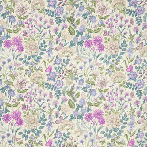 iLiv Field Flowers Curtain Fabric Bilberry